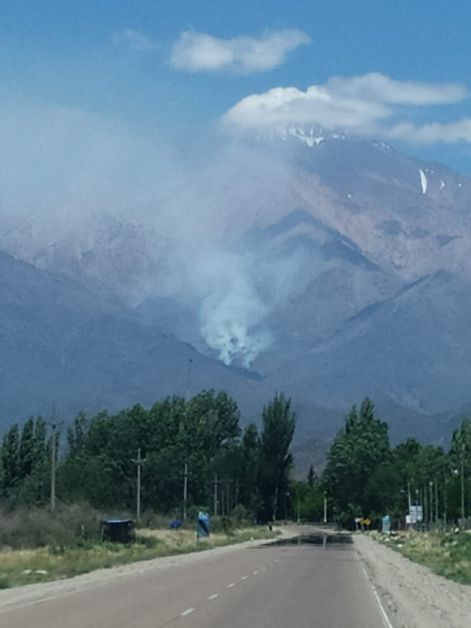 Incendio en el Manzano Histórico, Tunuyán.