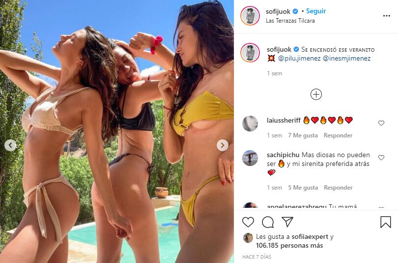 Sofi Jujuy Jiménez presentó a sus hermanas con una sesión fotográfica casera