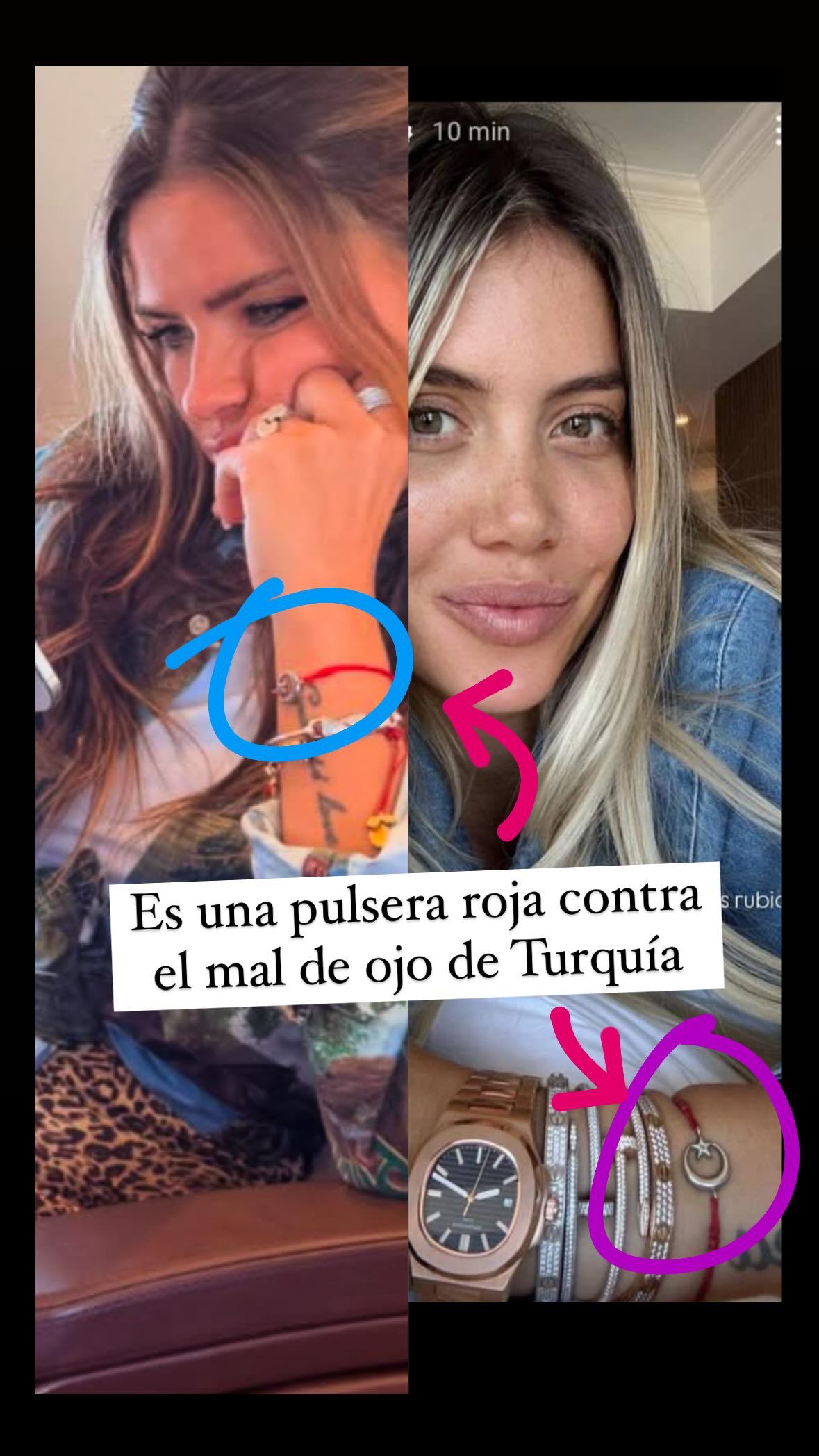 La pulsera que tienen Wanda y la China.