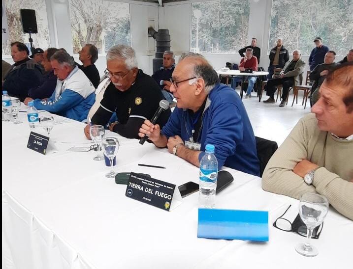 Los Veteranos de las diferentes provincias expusieron la situación particular de cada Centro al que pertenecen. Imagen VGM Conrado Zamora - Centro de Excombatientes de Malvinas en Ushuaia, en representación de Tierra del Fuego.