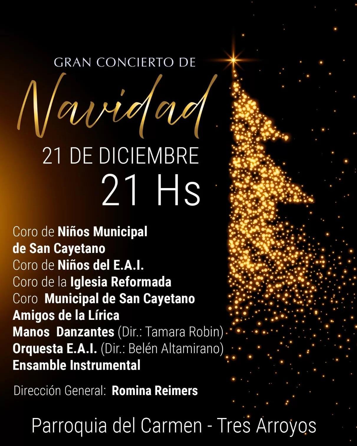 Gran Concierto de Navidad a beneficio de los evacuados por el temporal