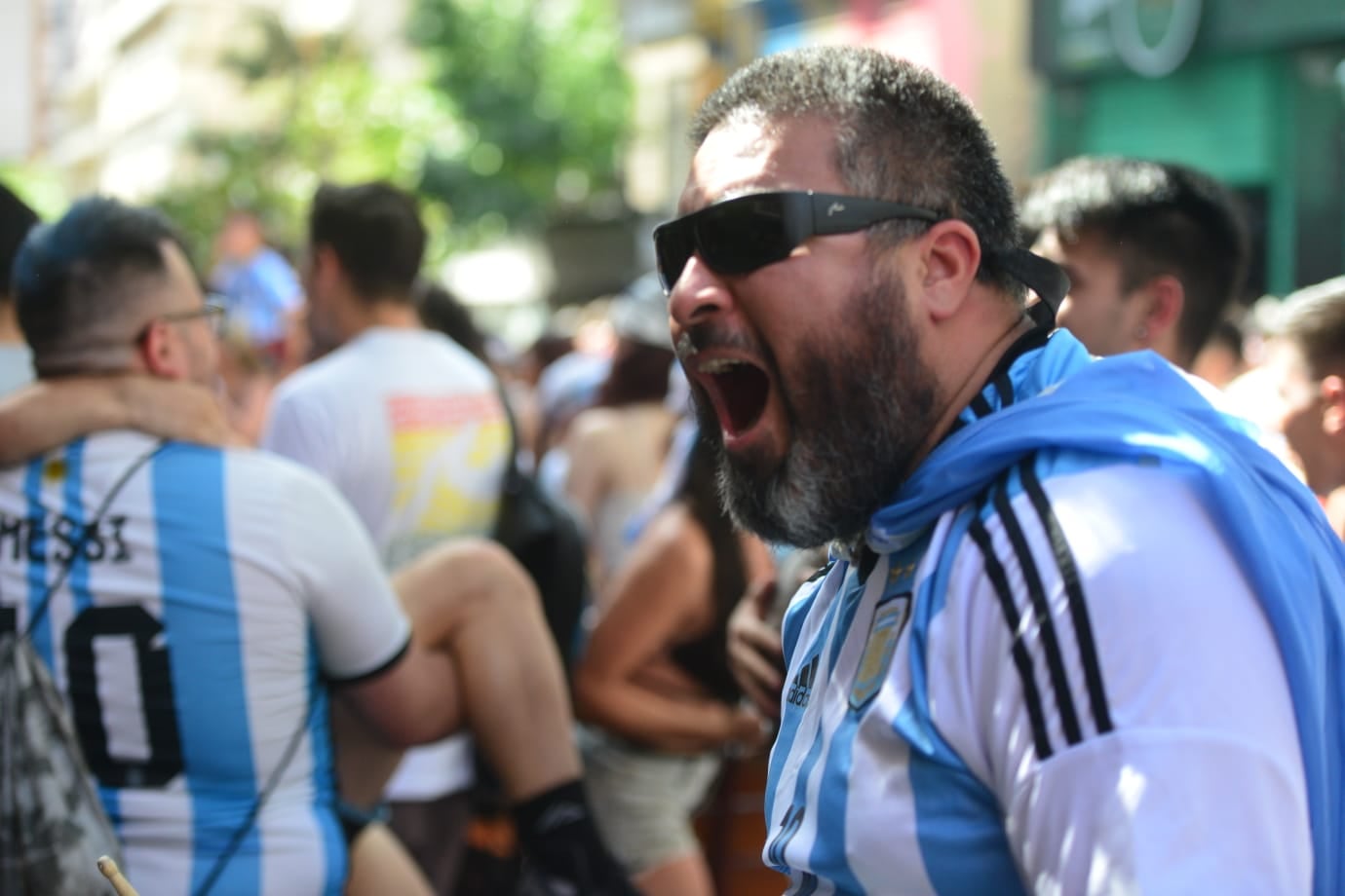 Nueva Córdoba. Así se gritaron los goles de Argentina contra Croacia. (Foto / Javier Ferreyra)