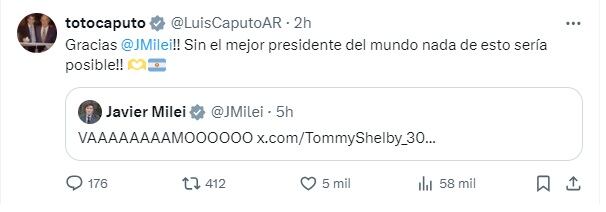 Reconocimiento a Caputo en EEUU