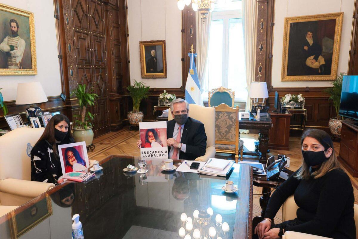Un paso más en la búsqueda: Alberto Fernández recibió a la mamá de Guadalupe y acordó profundizar la investigación