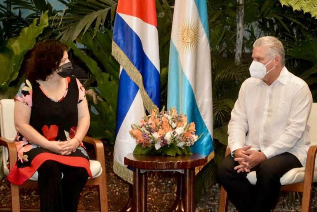 La ministra Vizzotti se reunió con Miguel Díaz-Canel, presidente de Cuba.