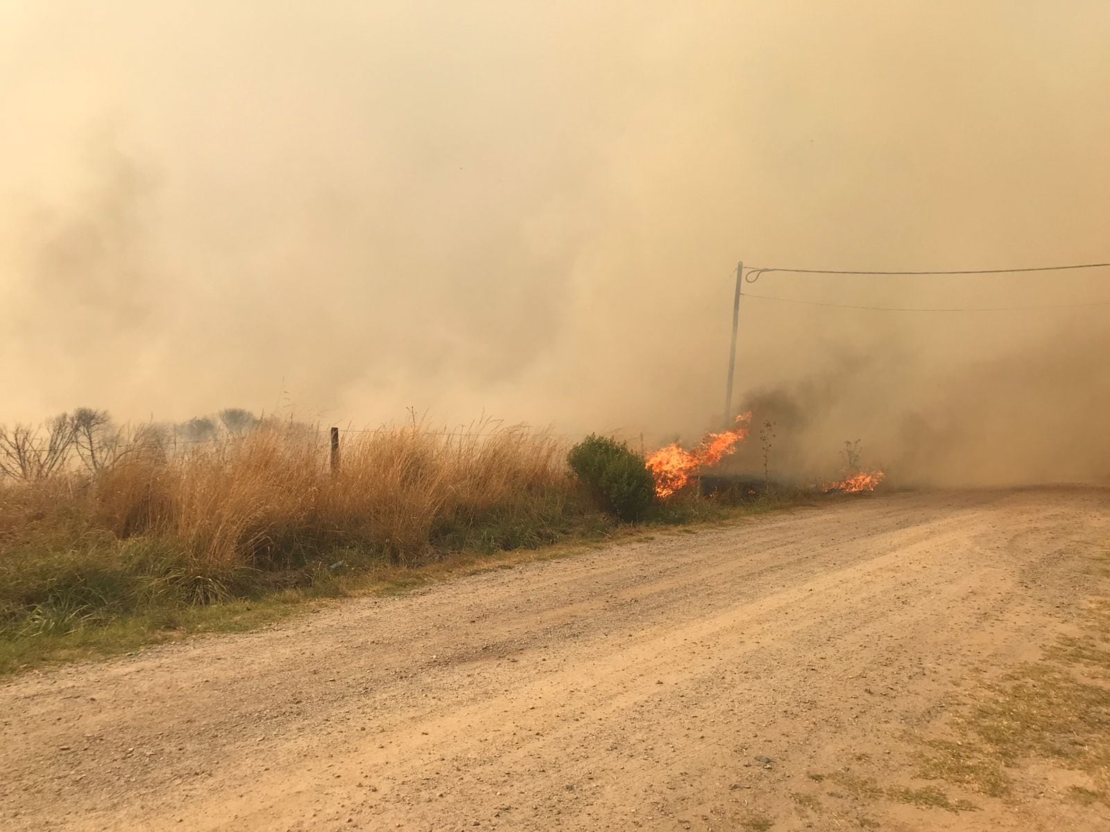 Así se produjeron las llamas en Tandil