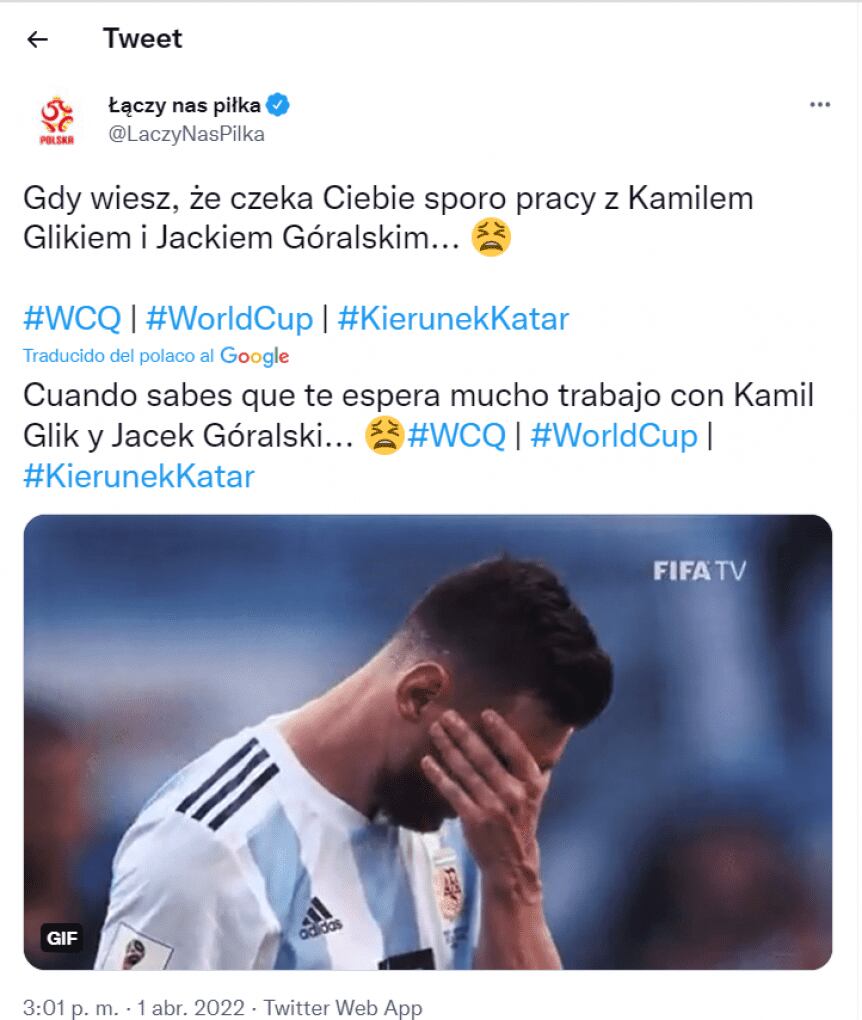 El picante mensaje de Polonia, rival de la Selección Argentina en el Grupo C.