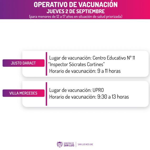 Vacunan a menores entre 12-17 años en situaciones de salud priorizada