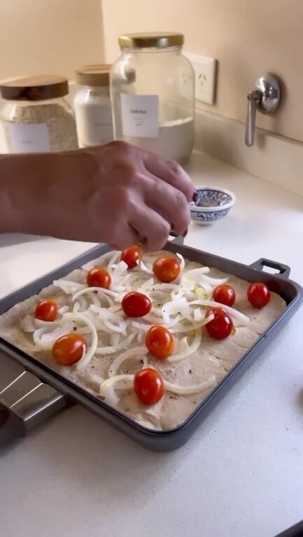 Falsa focaccia de Luli Fernández