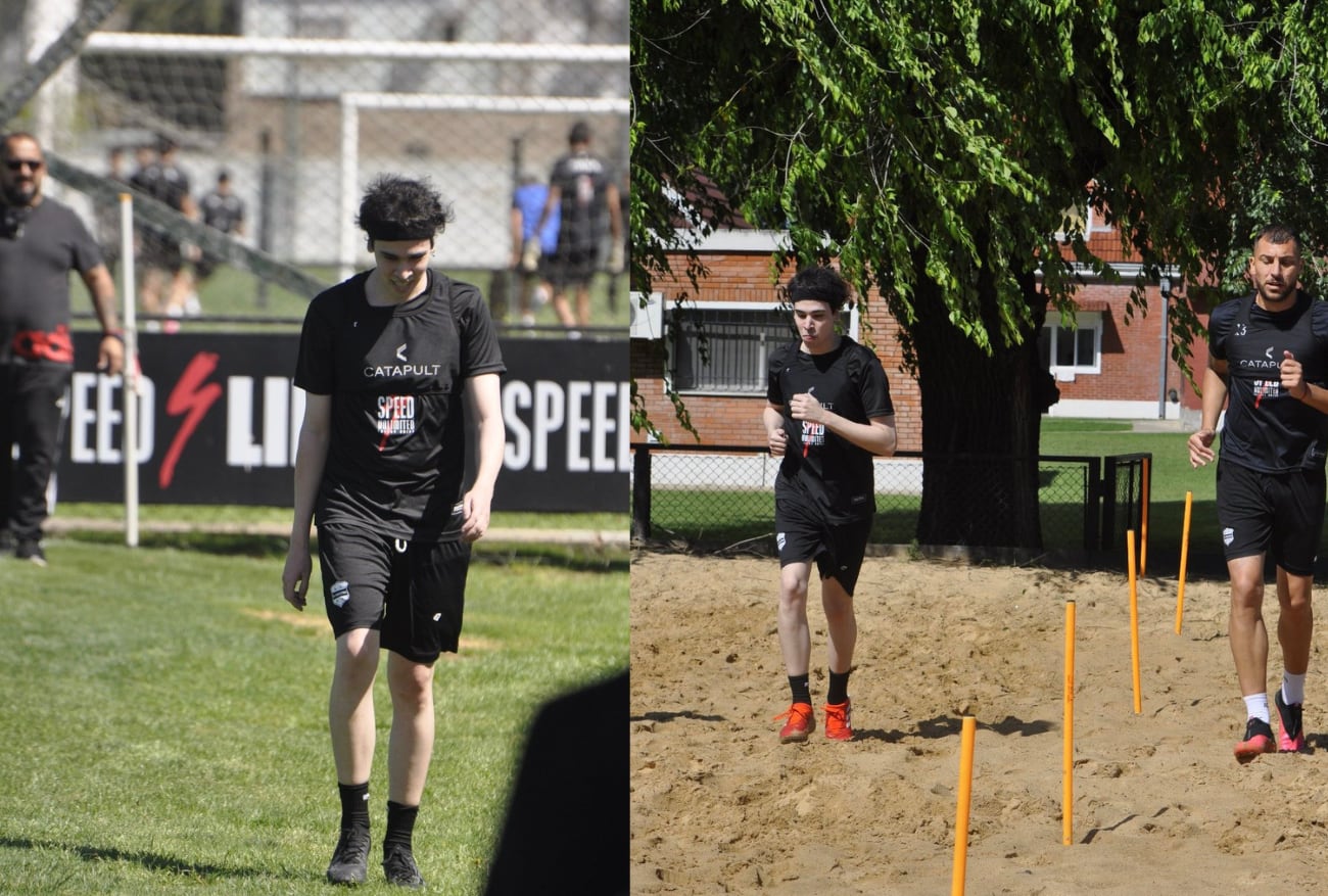 El streamer se movió a la par del grupo, bajo las órdenes del DT Cristian Fabbiani . /Foto: Prensa Riestra