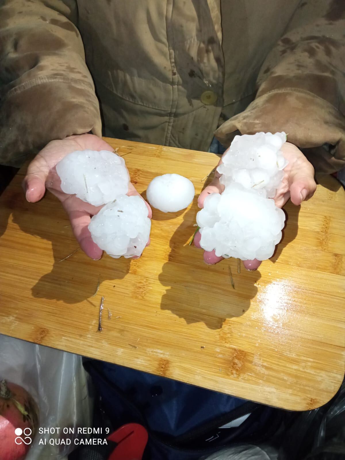 Piedras de hielo en San Rafael. 