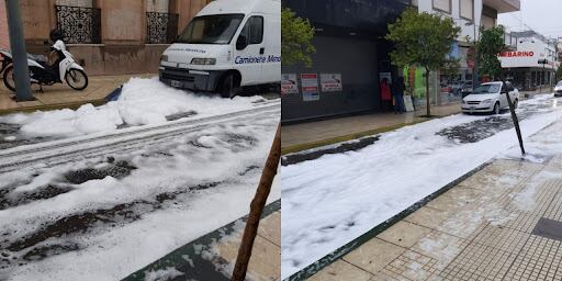 Espuma en el centro de San Luis