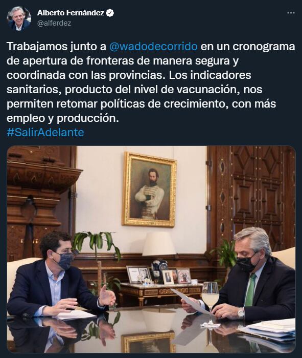 Alberto Fernández estuvo a solas con Wado de Pedro después de la crisis