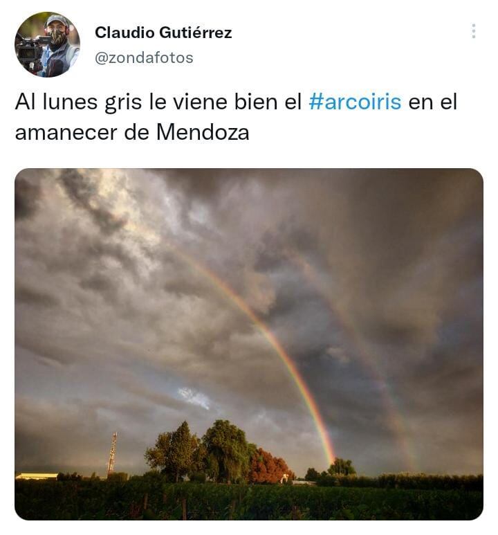 El arco iris fui visto en varios puntos de la provincia.