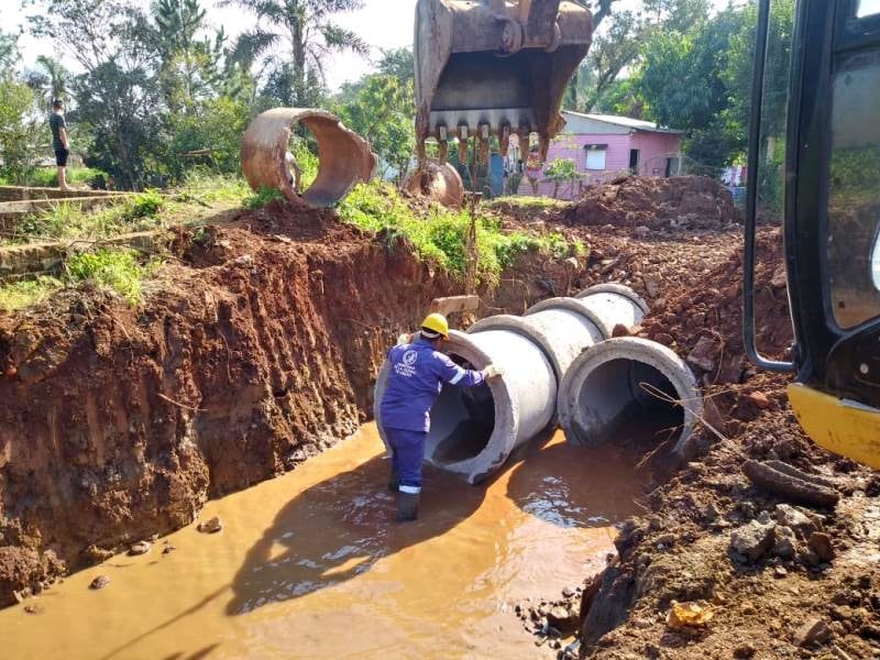 Continúa la ejecución de obras en Oberá.