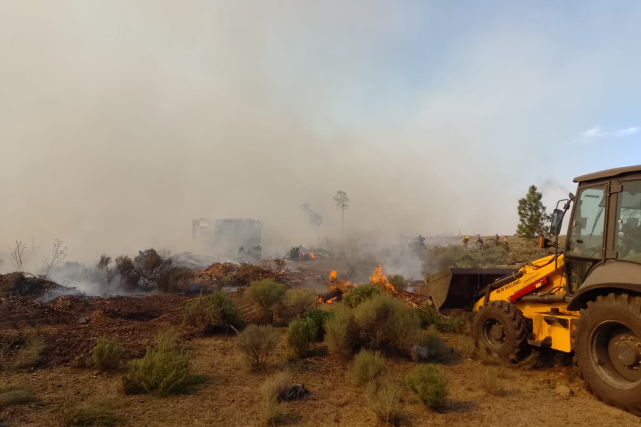 Incendios en Villa Yacanto, este lunes 21 de agosto. (La Voz)