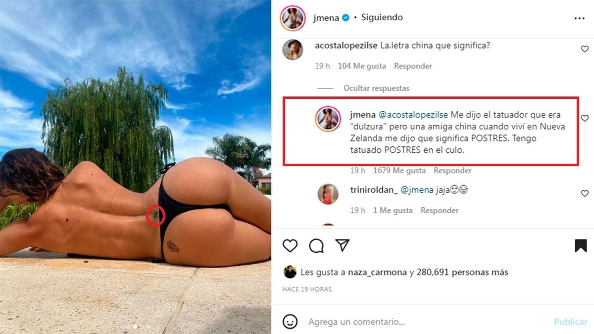 La revelación de Jimena Barón. (Instagram @Jmena)