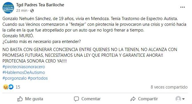 El dolor en las redes por la muerte de Gonzalo Sánchez.