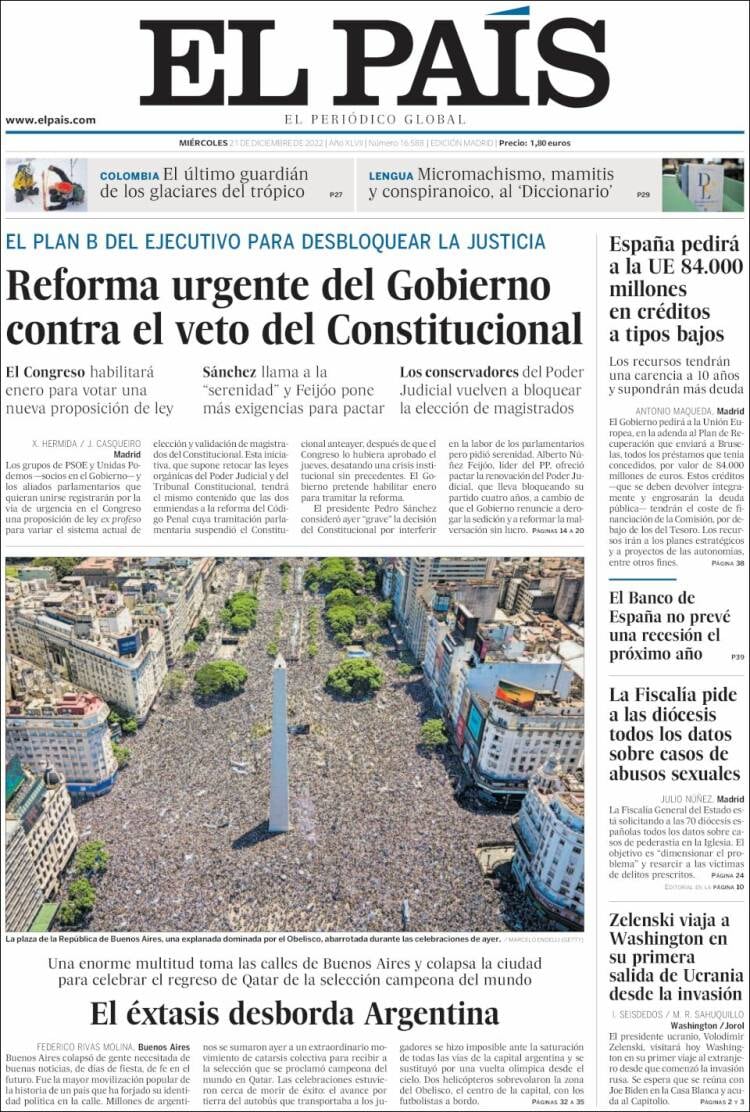 Así reflejaron los medios del mundo los festejos en la Argentina.