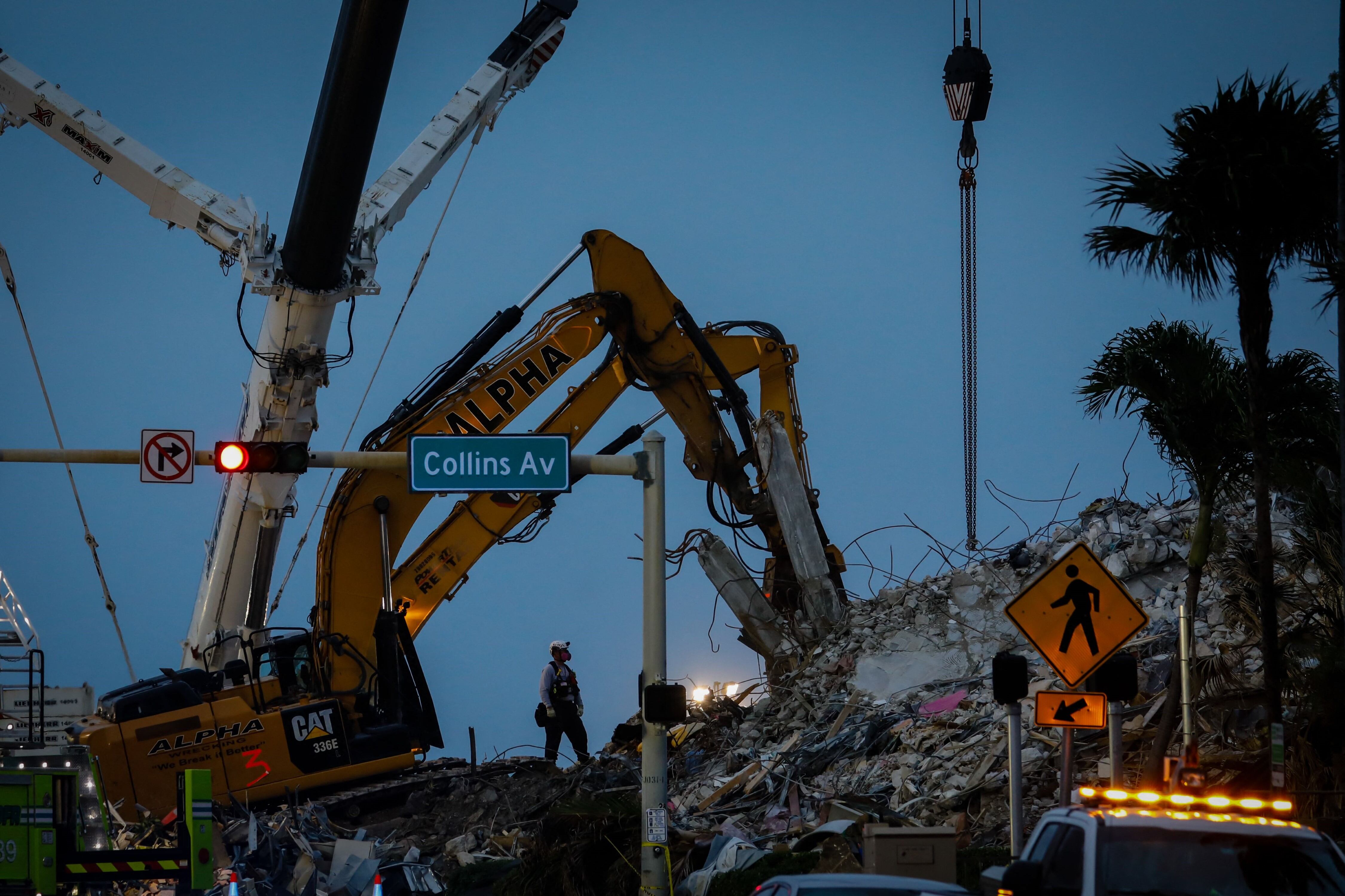 Derrumbe en Miami 