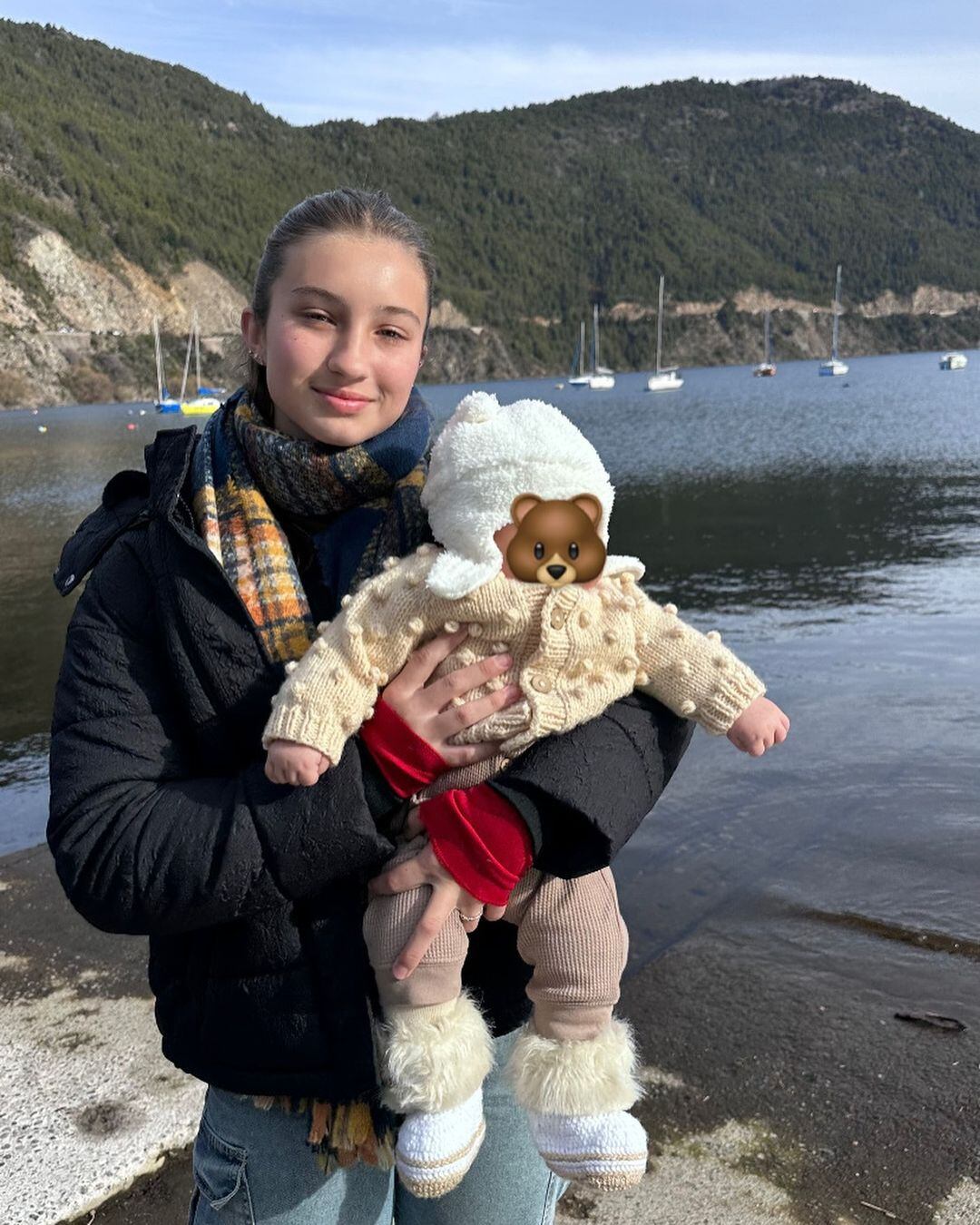 Indiana estuvo de vacaciones junto a sus hermanas y su mamá en Bariloche.