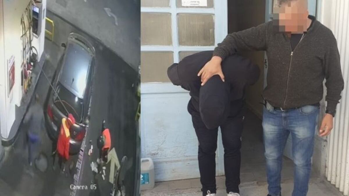 Video: robó en una estación de servicios, lo delataron las cámaras y quedó detenido