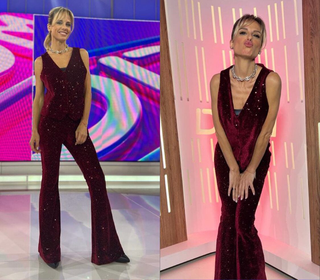 El look de brillos de Mariana Fabbiani