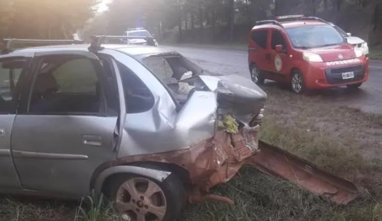 Accidente vial en Puerto Libertad dejó solo daños materiales.