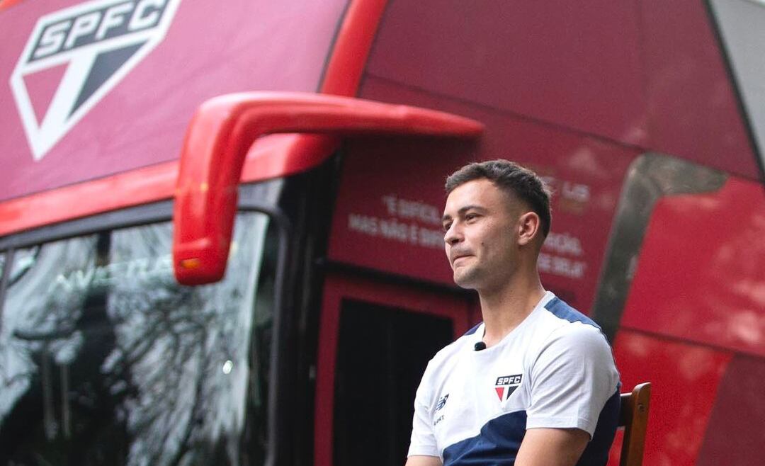 Santiago Longo, ex Belgrano que llegó al fútbol de Brasil. (Prensa São Paulo FC).