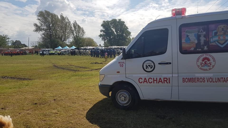 Bomberos de Cacharí participan de la búsqueda de Tehuel