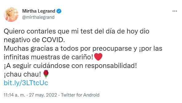 Mirtha Legrand anunció que no tiene coronavirus