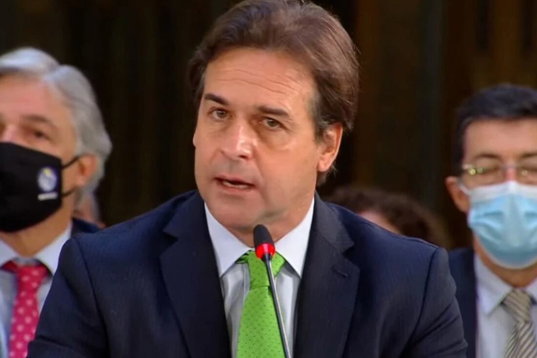 Luis Lacalle Pou, presidente de Uruguay. Su país no alcanza las dos cifras de inflación interanual. Foto: Captura de video.