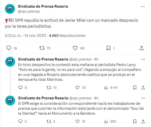 El SPR se expresó en redes sociales repudiando la agresión.