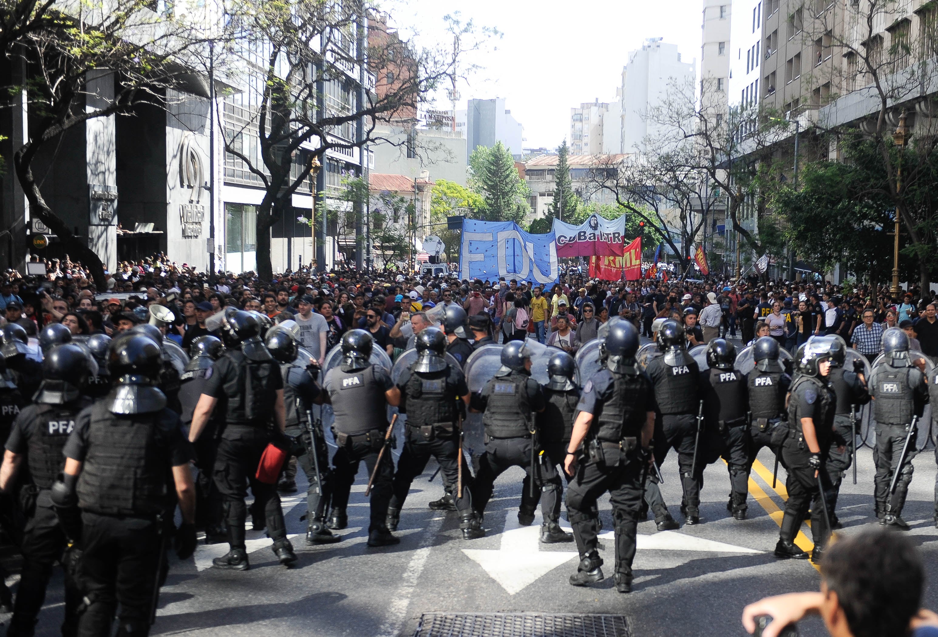 La marcha de este miércoles. Foto Federico Lopez Claro