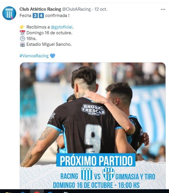 Este domingo Racing cierra la primera rueda ante Gimnasia y Tiro. Sin el goleador Alan Murialdo.