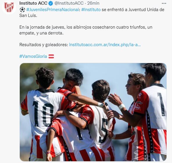 Los resultados de los juveniles de Instituto en el torneo de Divisiones Inferiores.