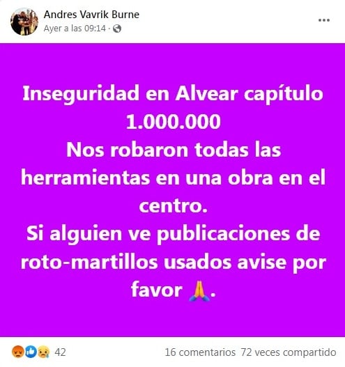 La publicación de Andrés Vavrik