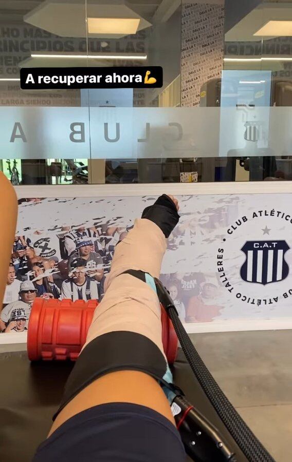 Ramón Sosa tuvo un esguince finalmente. Eso lo saca del partido entre Talleres y Arsenal del viernes. Afortunadamente, no tuvo nada óseo. (Foto: IG Ramón Sosa)