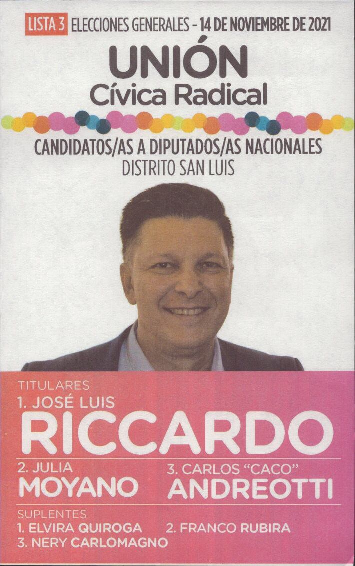 José Riccardo, candidato a Diputado Nacional por UCR