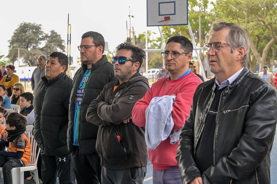 Inauguración Polideportivo IPV Arroyito Juan Schiaretti Gustavo Benedetti