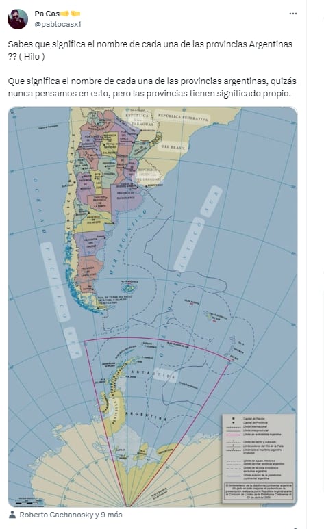 El origen de los nombres de las provincias - Twitter