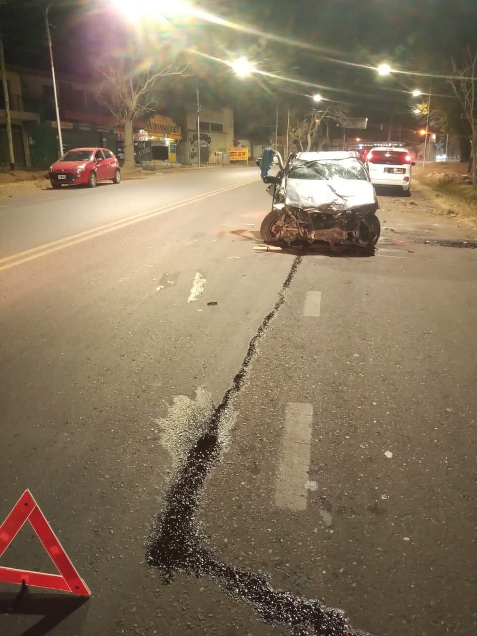 El Fiat Palio quedó prácticamente irreconocible.