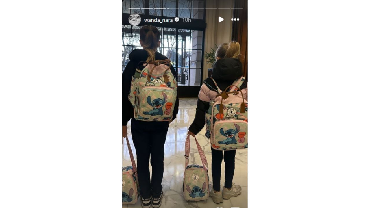 Francesca e Isabella Icardi con sus bolsos de Stich