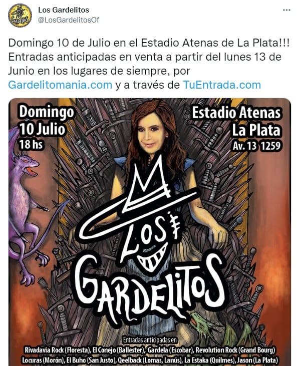 Polémica por el afiche del nuevo recital de Los Gardelitos