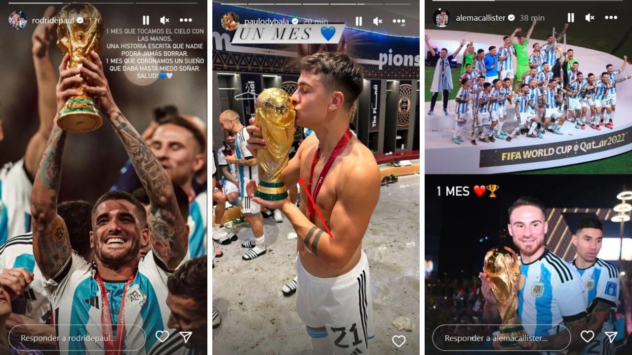 El recuerdo de los campeones del mundo en las redes sociales.