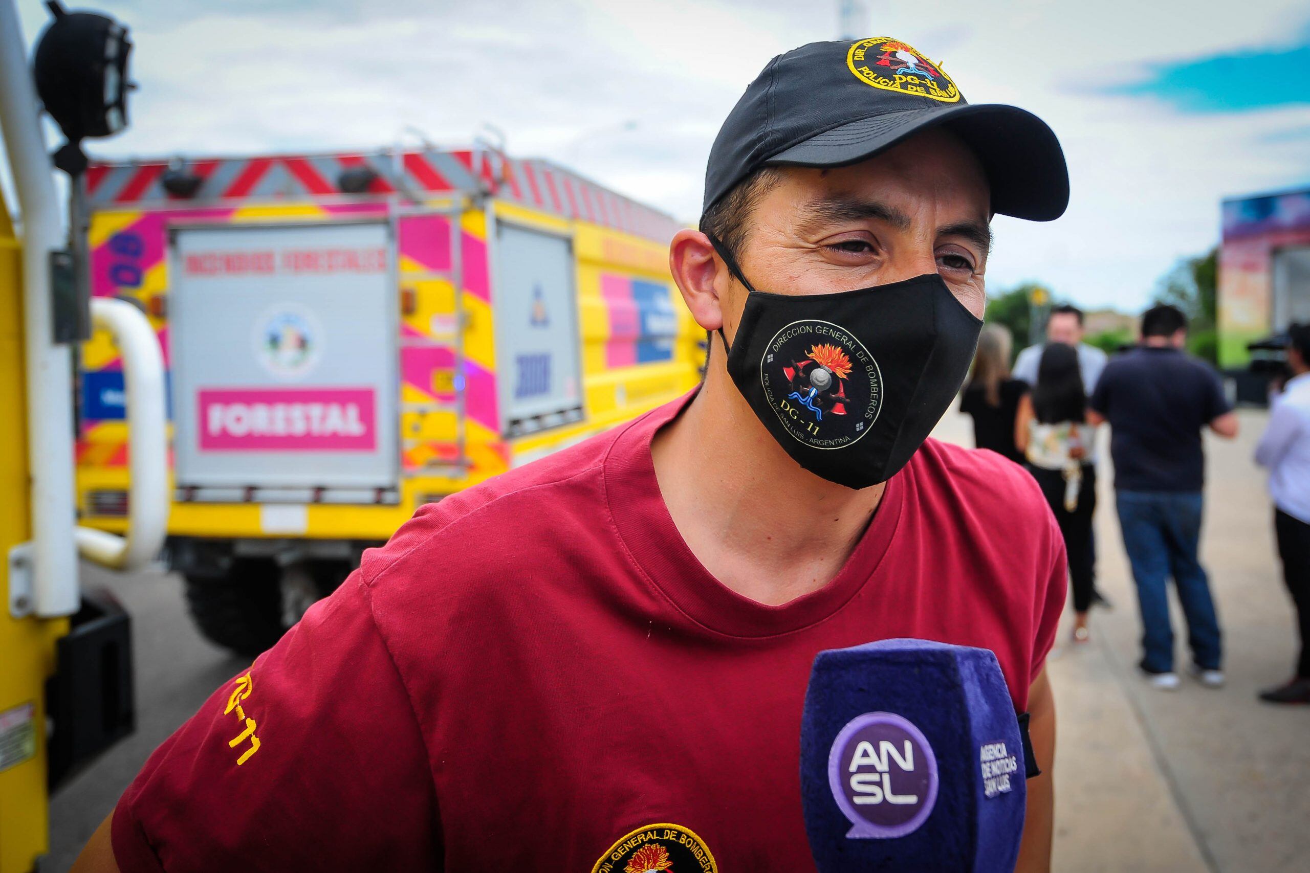 El último grupo de Bomberos de San Luis retornó a la provincia.