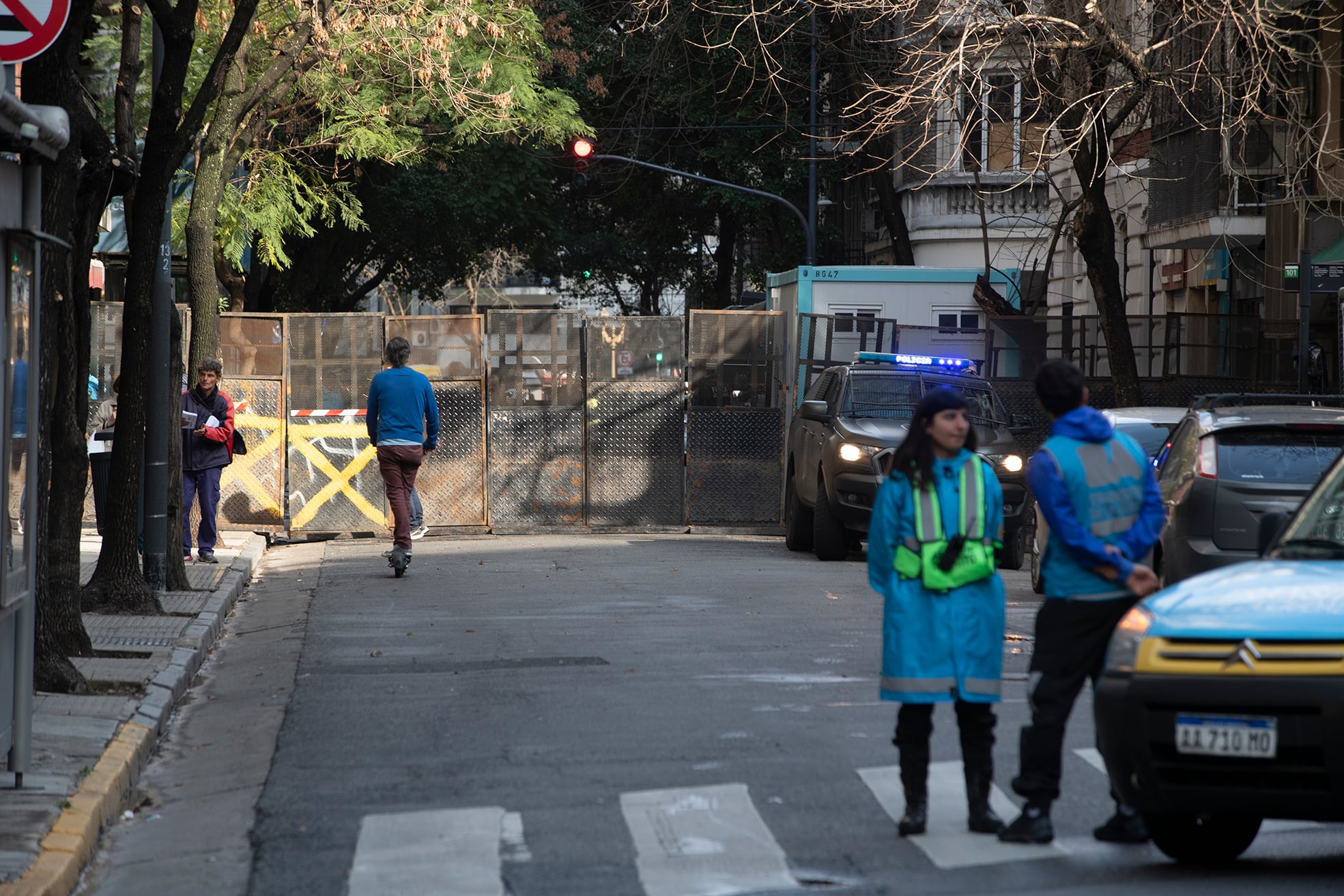 Buenos Aires 27 de agosto 2022 El domicilio de la vicepresidenta Cristina Fermandez se encuentra vallado por la policia de la ciudad