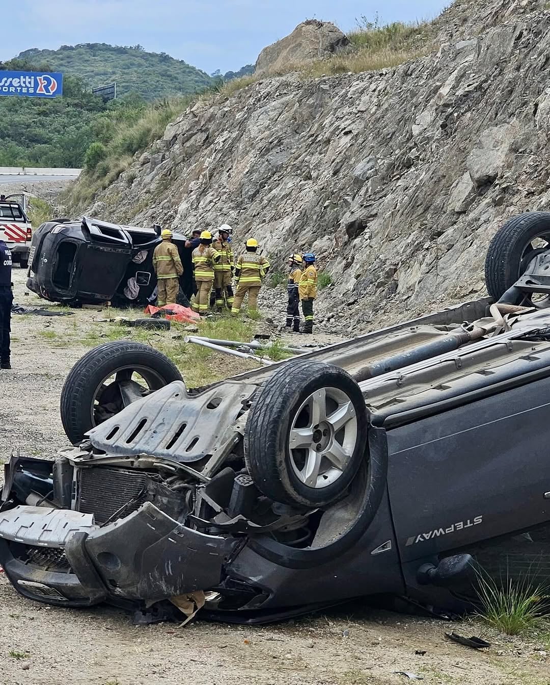 Autovía 5. Choque fatal (Gentileza Cadena Calamuchita).