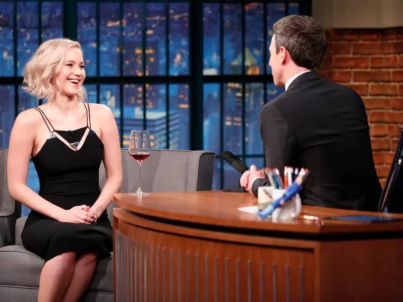 Jennifer Lawrence y Seth Meyers