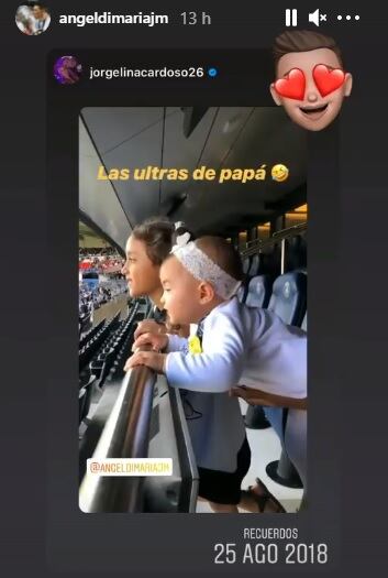 Las hijas de Di María años atrás. (@angeldimariajm)